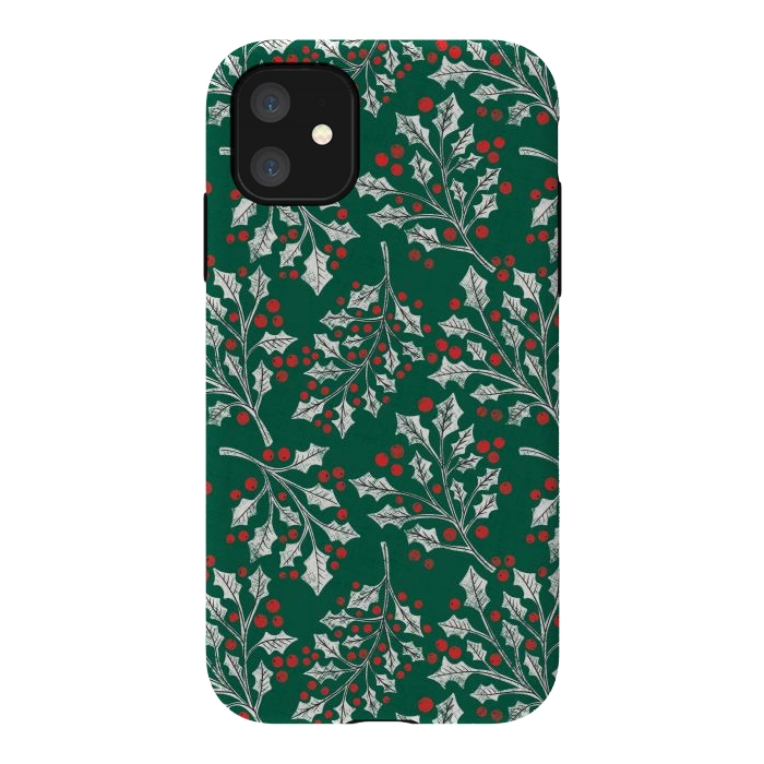 iPhone 11 StrongFit Boughs of Holly by Noonday Design