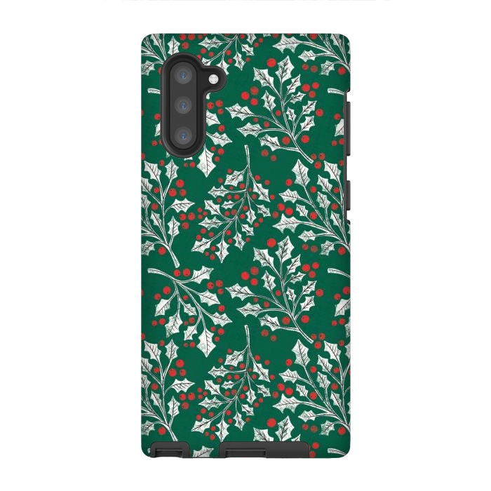 Galaxy Note 10 StrongFit Boughs of Holly by Noonday Design
