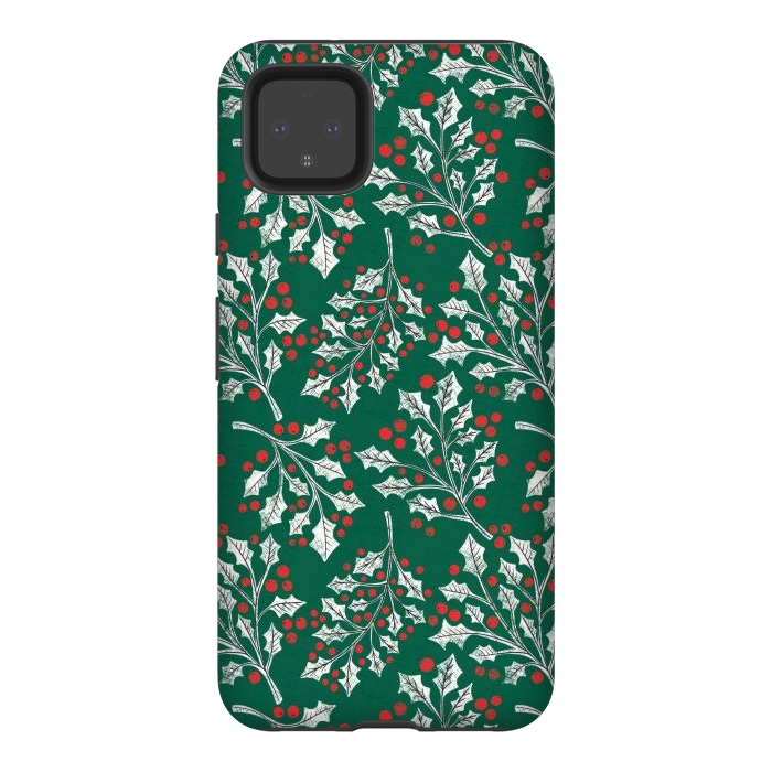 Pixel 4XL StrongFit Boughs of Holly by Noonday Design