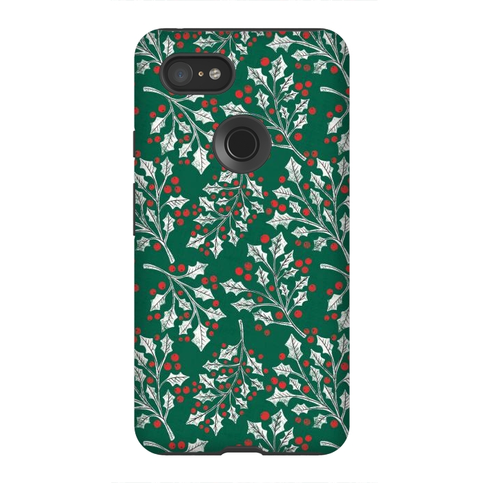 Pixel 3XL StrongFit Boughs of Holly by Noonday Design