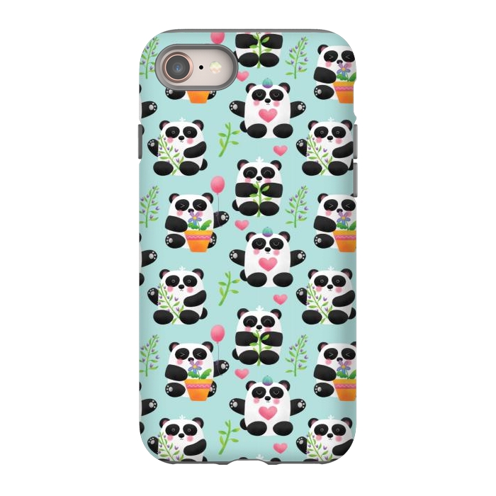 iPhone SE StrongFit Chubby Playful Pandas by Noonday Design