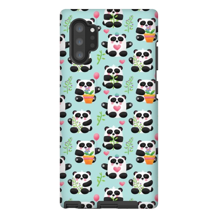 Galaxy Note 10 plus StrongFit Chubby Playful Pandas by Noonday Design