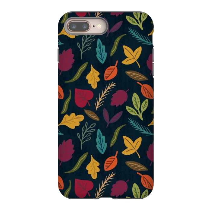 iPhone 7 plus StrongFit Bold and Colorful Fall Leaves by Noonday Design