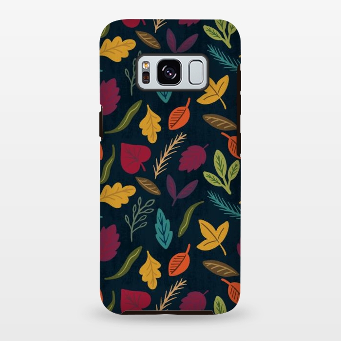 Galaxy S8 plus StrongFit Bold and Colorful Fall Leaves by Noonday Design