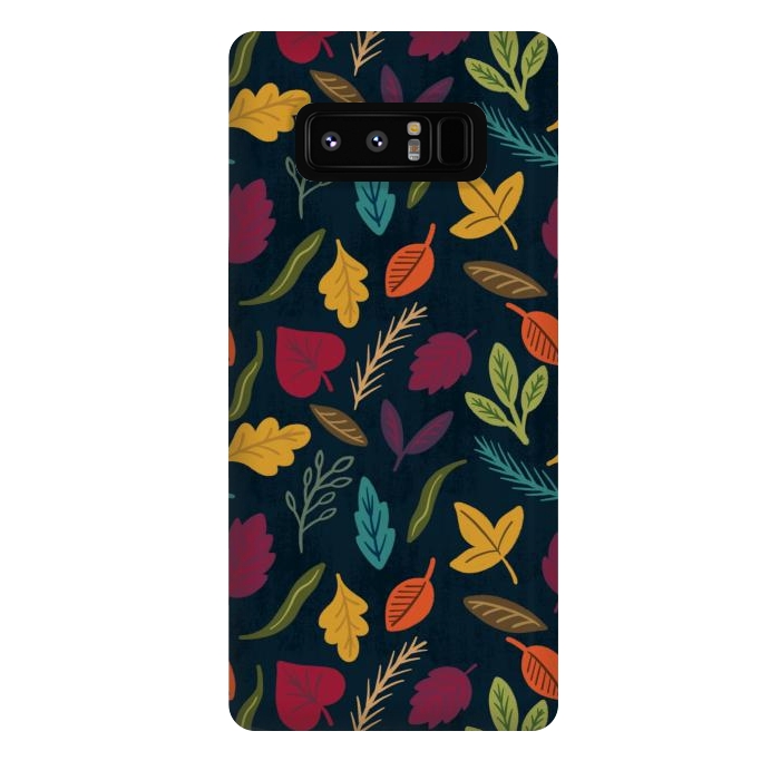 Galaxy Note 8 StrongFit Bold and Colorful Fall Leaves by Noonday Design