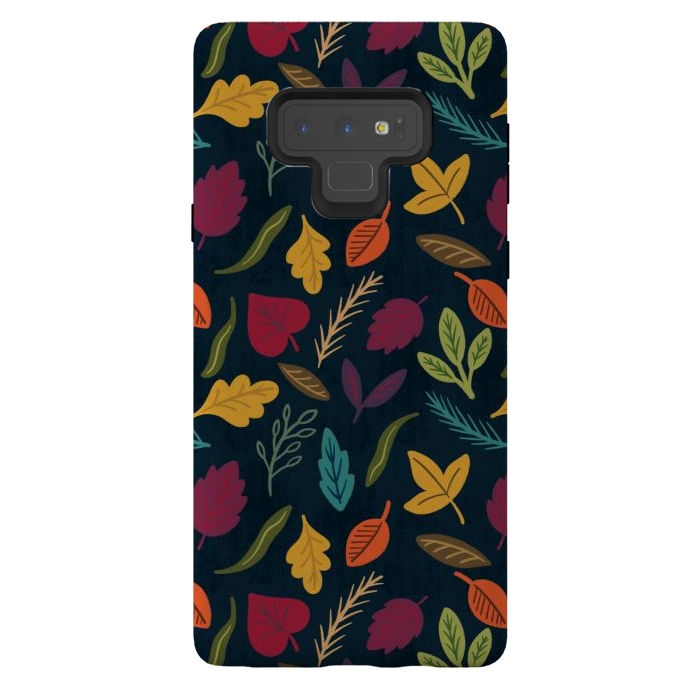 Galaxy Note 9 StrongFit Bold and Colorful Fall Leaves by Noonday Design