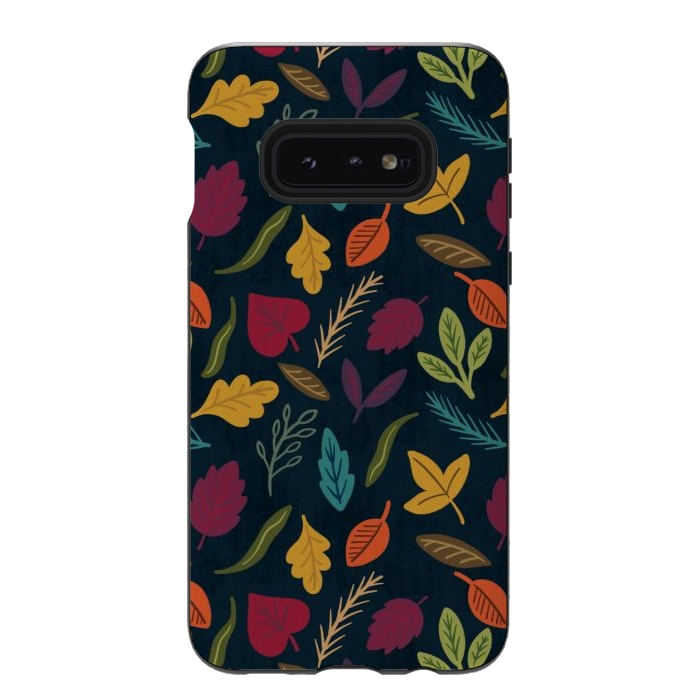 Galaxy S10e StrongFit Bold and Colorful Fall Leaves by Noonday Design