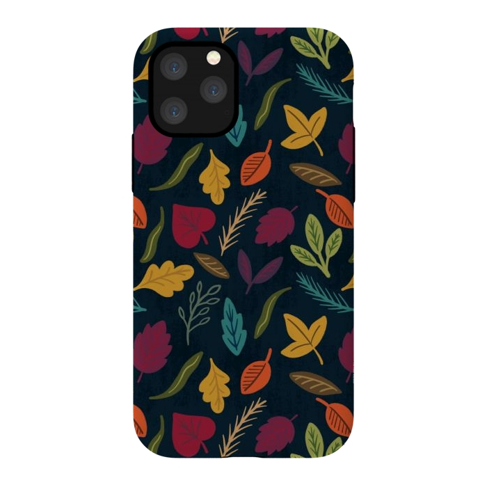 iPhone 11 Pro StrongFit Bold and Colorful Fall Leaves by Noonday Design