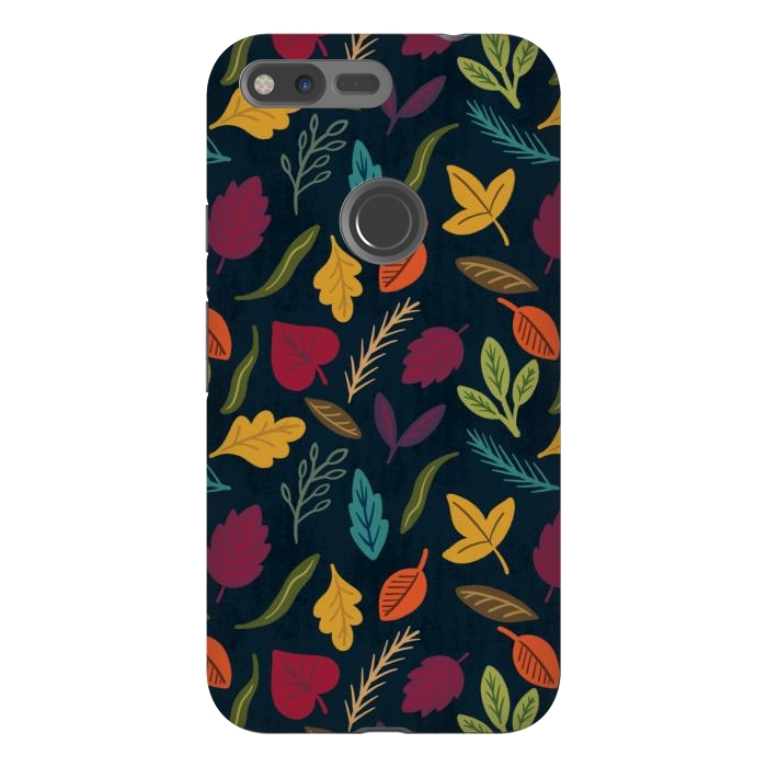Pixel XL StrongFit Bold and Colorful Fall Leaves by Noonday Design