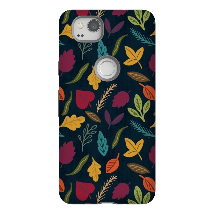 Pixel 2 StrongFit Bold and Colorful Fall Leaves by Noonday Design