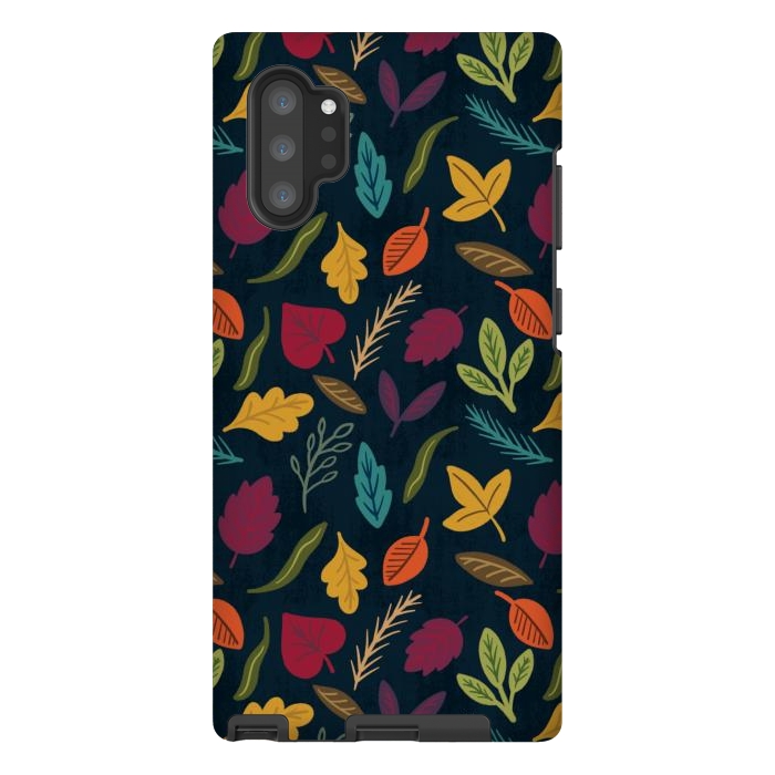 Galaxy Note 10 plus StrongFit Bold and Colorful Fall Leaves by Noonday Design