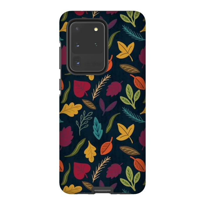 Galaxy S20 Ultra StrongFit Bold and Colorful Fall Leaves by Noonday Design