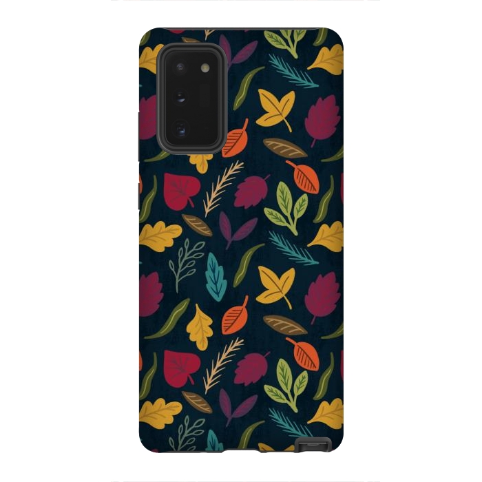 Galaxy Note 20 StrongFit Bold and Colorful Fall Leaves by Noonday Design