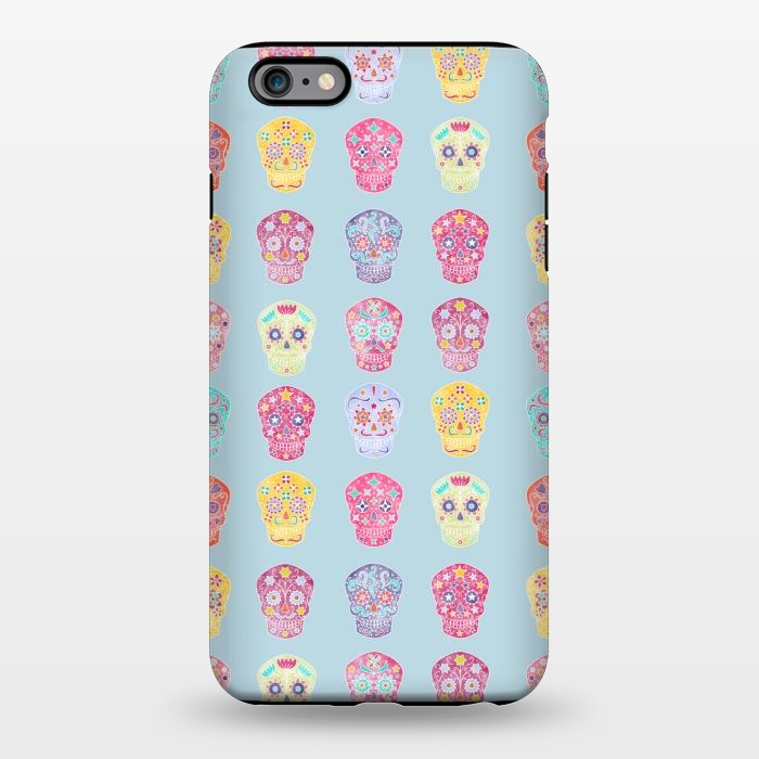iPhone 6/6s plus StrongFit Watercolor Mexican Day of the Dead Sugar Skulls by Nic Squirrell