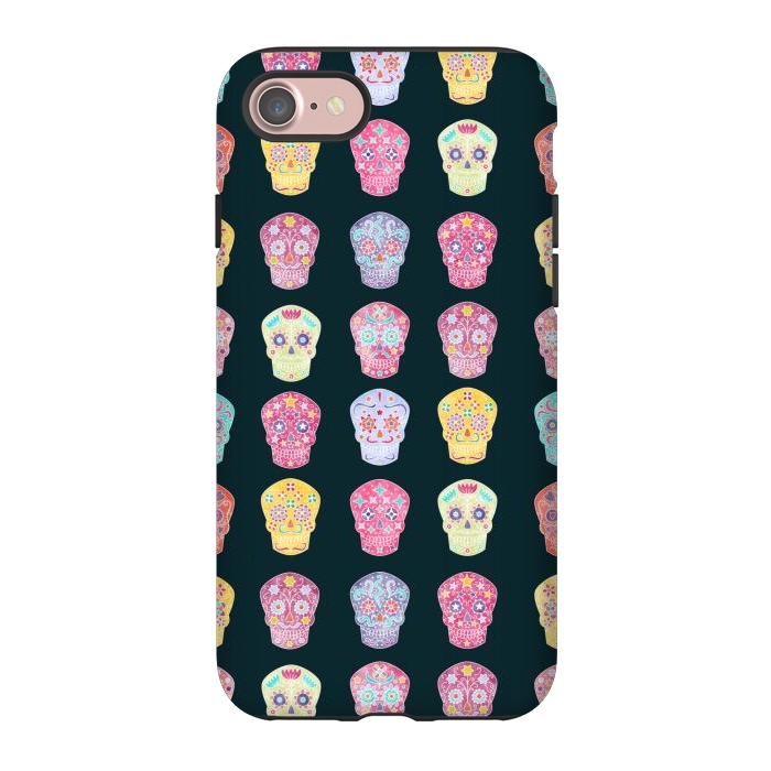iPhone 7 StrongFit Day of the Dead Mexican Sugar Skulls by Nic Squirrell
