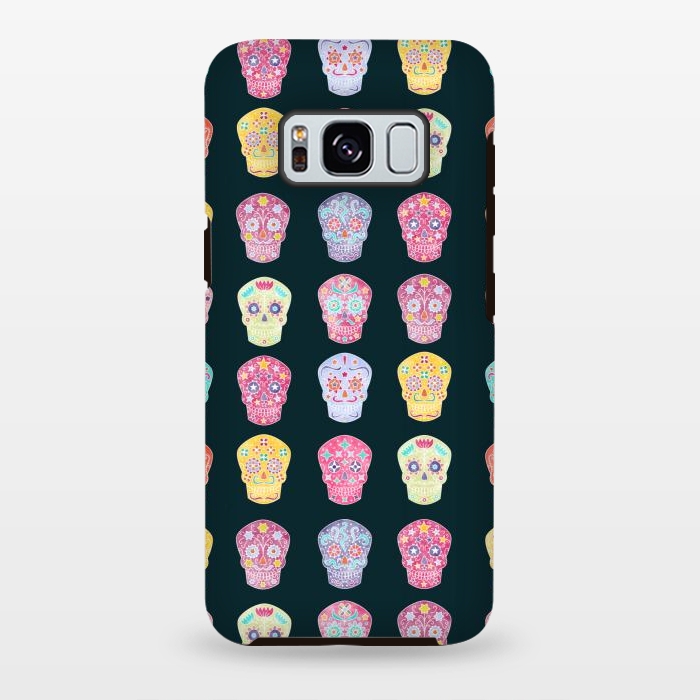 Galaxy S8 plus StrongFit Day of the Dead Mexican Sugar Skulls by Nic Squirrell