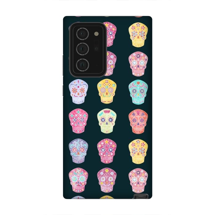 Galaxy Note 20 Ultra StrongFit Day of the Dead Mexican Sugar Skulls by Nic Squirrell