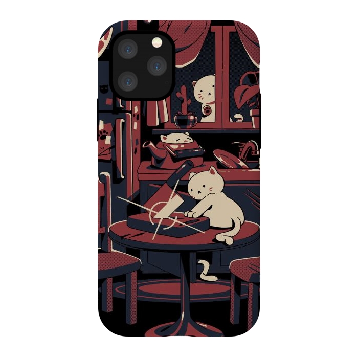 iPhone 11 Pro StrongFit Haunted by cats by Ilustrata