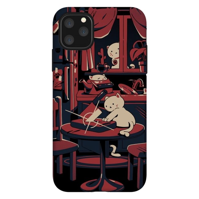 iPhone 11 Pro Max StrongFit Haunted by cats by Ilustrata
