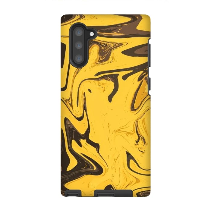 Galaxy Note 10 StrongFit Yellowest Abstract by Creativeaxle