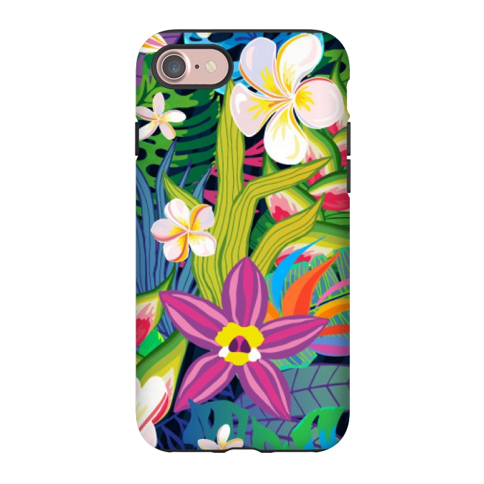 iPhone 7 StrongFit tropical floral pattern 4  by MALLIKA