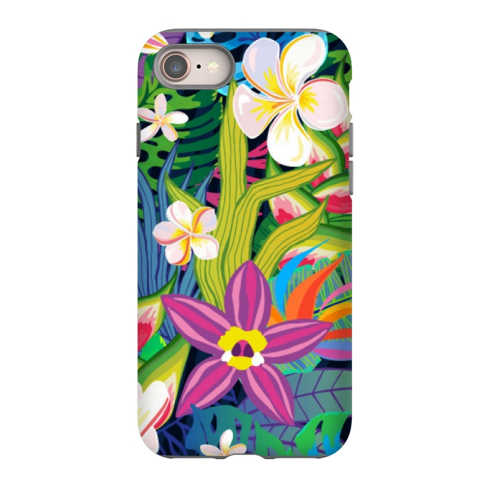 iPhone 8 StrongFit tropical floral pattern 4  by MALLIKA