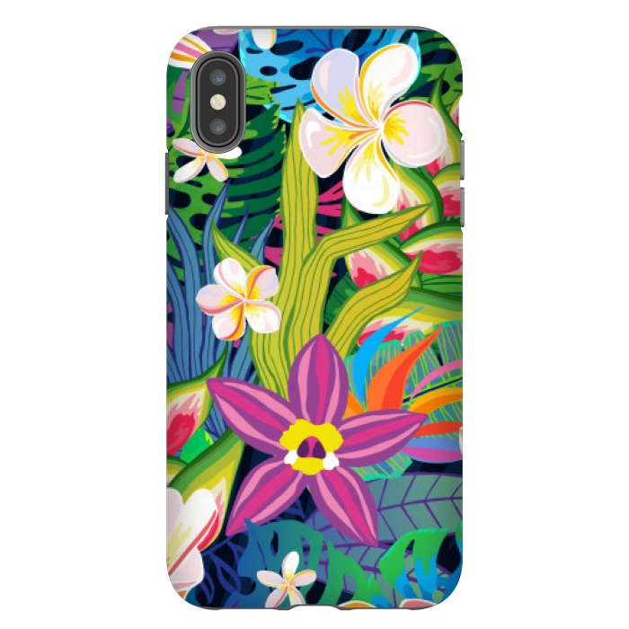iPhone Xs Max StrongFit tropical floral pattern 4  by MALLIKA