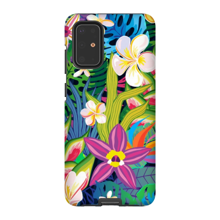 Galaxy S20 Plus StrongFit tropical floral pattern 4  by MALLIKA