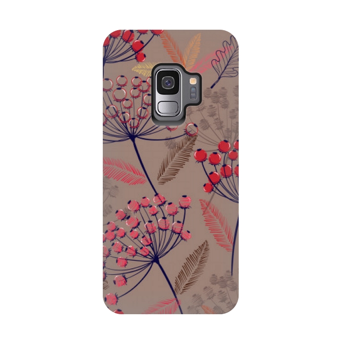 Galaxy S9 StrongFit cute cherry pattern  by MALLIKA