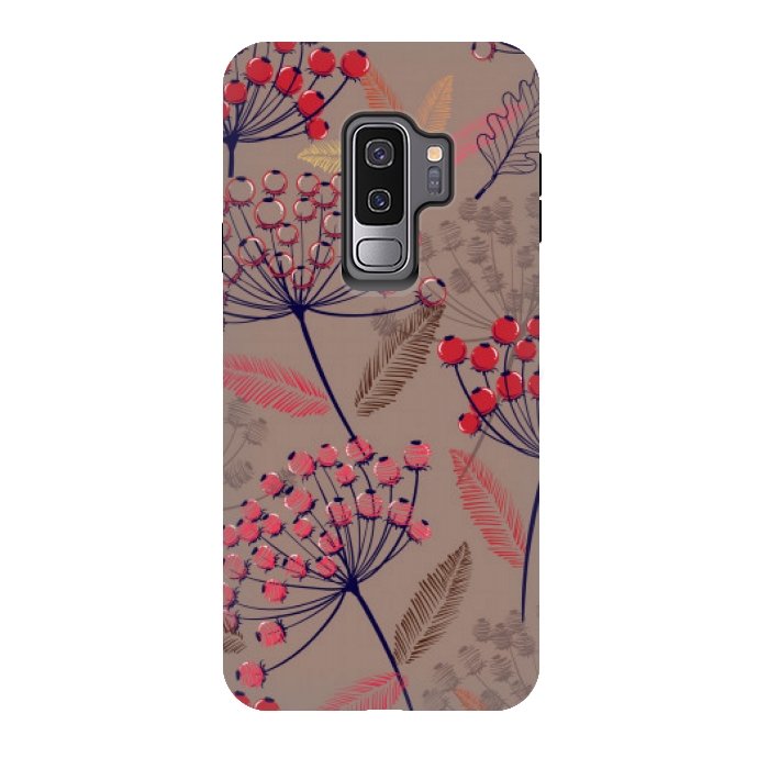 Galaxy S9 plus StrongFit cute cherry pattern  by MALLIKA