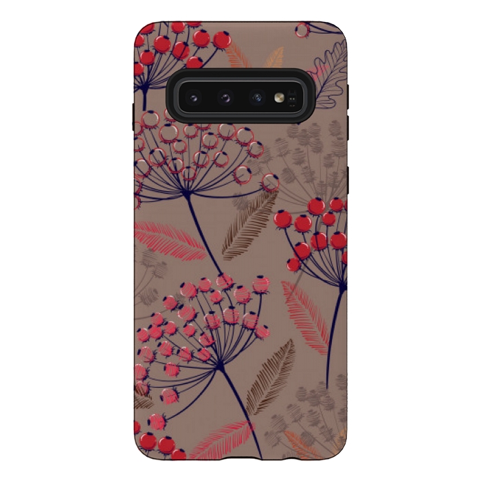 Galaxy S10 StrongFit cute cherry pattern  by MALLIKA