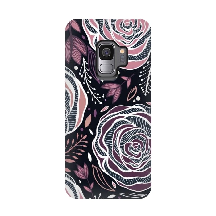 Galaxy S9 StrongFit Florals by Rose Halsey