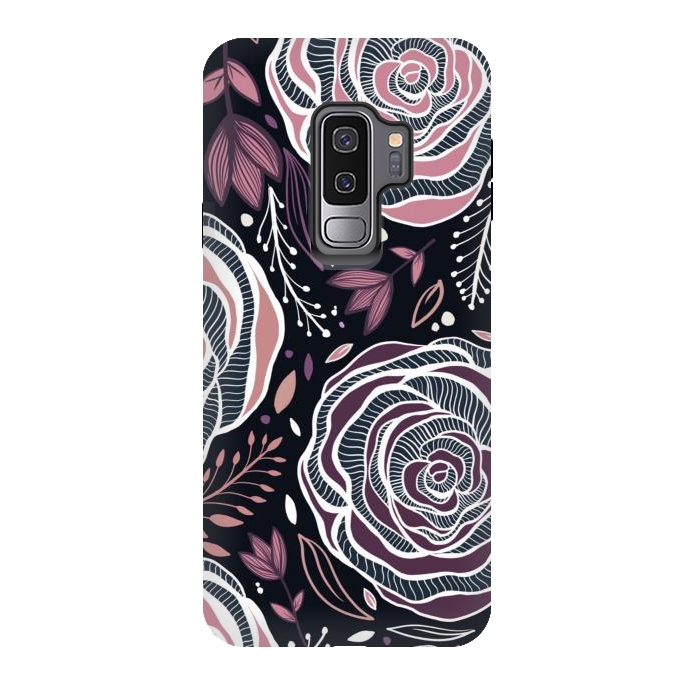 Galaxy S9 plus StrongFit Florals by Rose Halsey