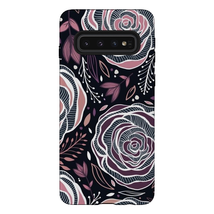 Galaxy S10 StrongFit Florals by Rose Halsey