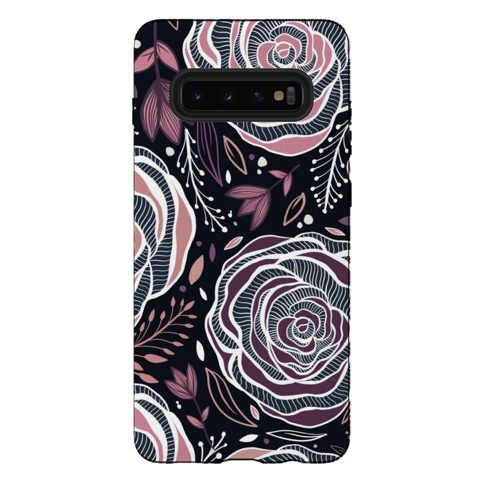 Galaxy S10 plus StrongFit Florals by Rose Halsey
