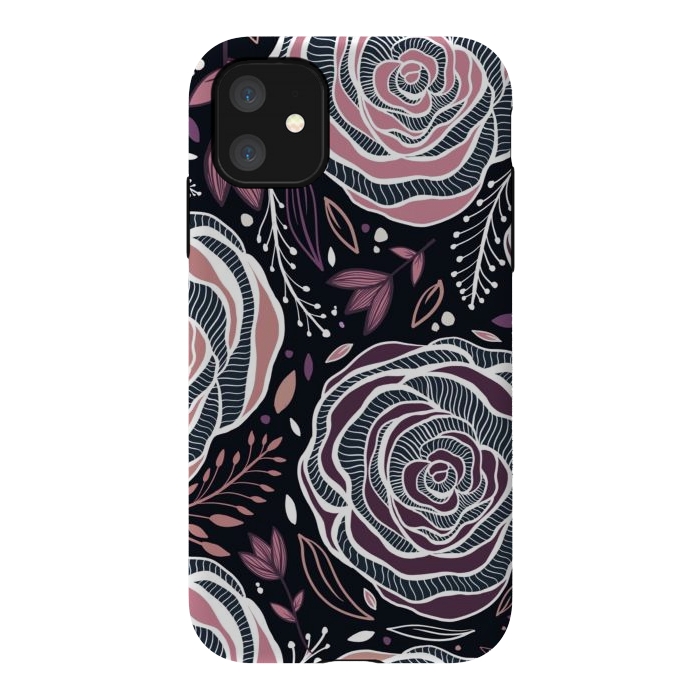 iPhone 11 StrongFit Florals by Rose Halsey