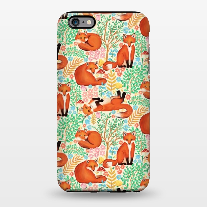 iPhone 6/6s plus StrongFit Little Foxes in a Fantasy Forest on Cream by Tangerine-Tane