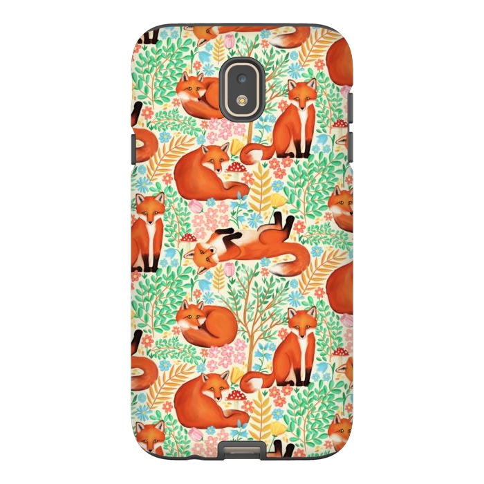 Galaxy J7 StrongFit Little Foxes in a Fantasy Forest on Cream by Tangerine-Tane
