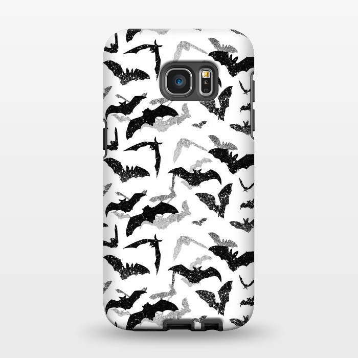Galaxy S7 EDGE StrongFit Grunge flying bats Halloween pattern by Oana 