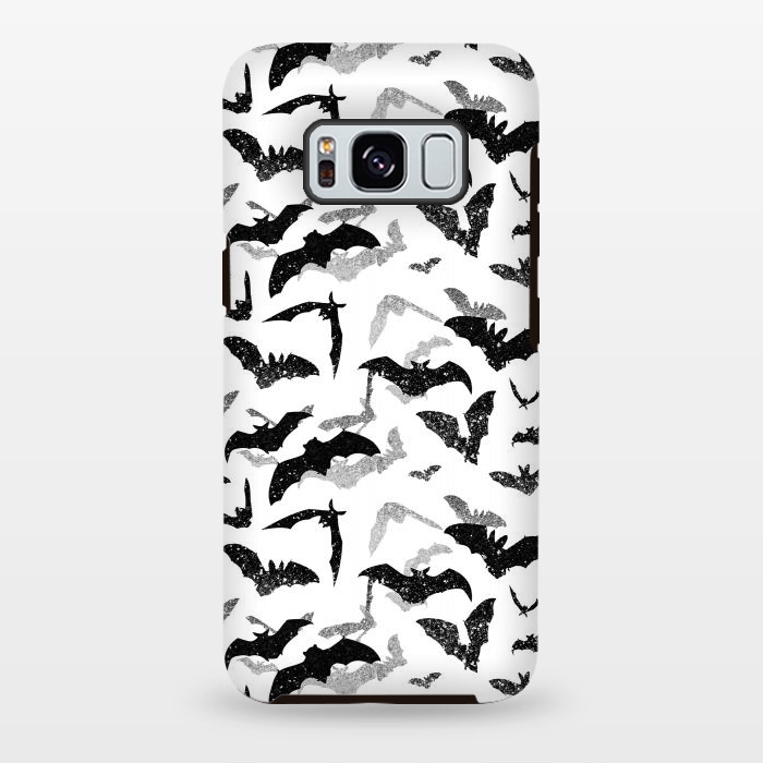 Galaxy S8 plus StrongFit Grunge flying bats Halloween pattern by Oana 
