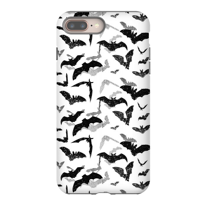 iPhone 8 plus StrongFit Grunge flying bats Halloween pattern by Oana 