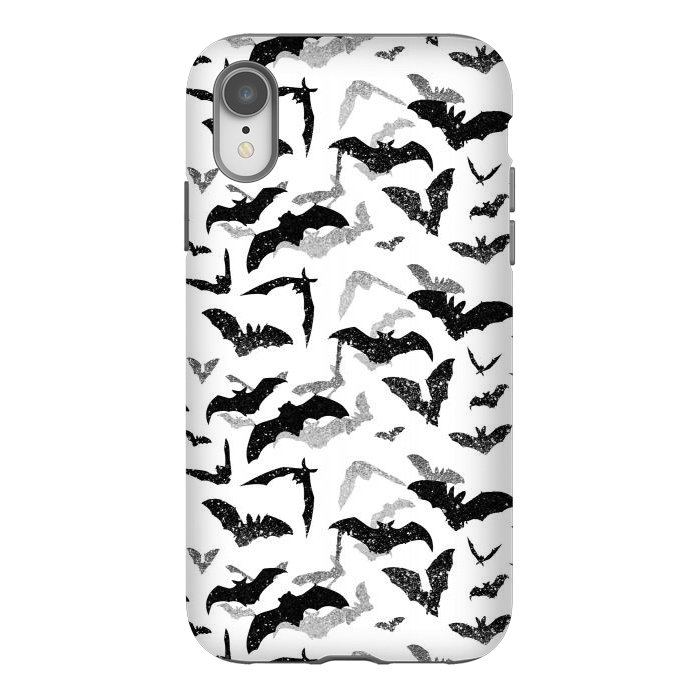 iPhone Xr StrongFit Grunge flying bats Halloween pattern by Oana 