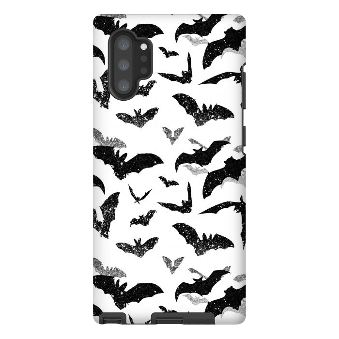 Galaxy Note 10 plus StrongFit Grunge flying bats Halloween pattern by Oana 