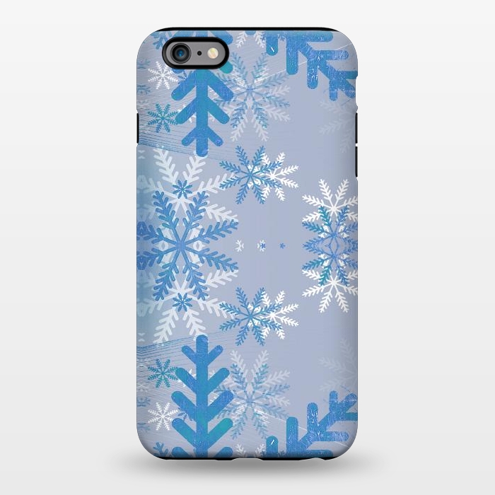 iPhone 6/6s plus StrongFit Pastel blue snowflakes winter pattern by Oana 