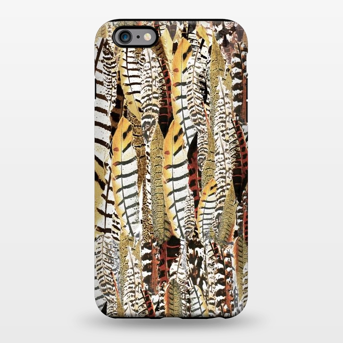 iPhone 6/6s plus StrongFit Brown feathers vintage pattern by Oana 