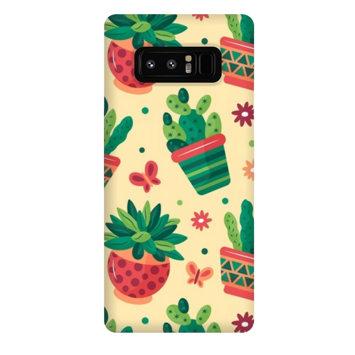 Galaxy Note 8 StrongFit cactus green pattern 4 by MALLIKA