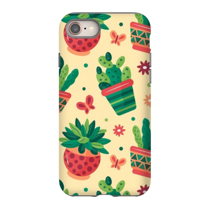 iPhone SE StrongFit cactus green pattern 4 by MALLIKA