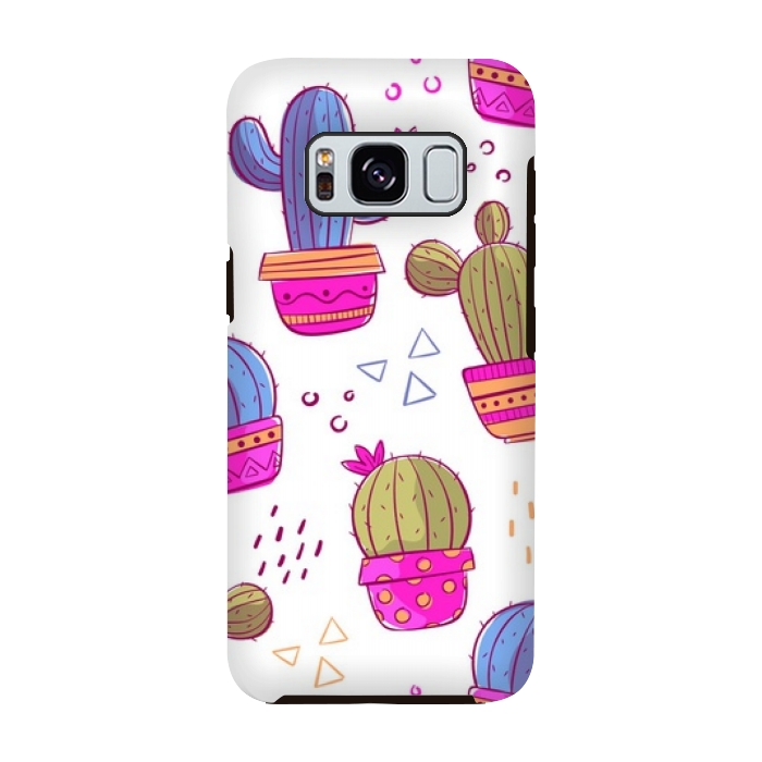 Galaxy S8 StrongFit cactus pattern 45 by MALLIKA