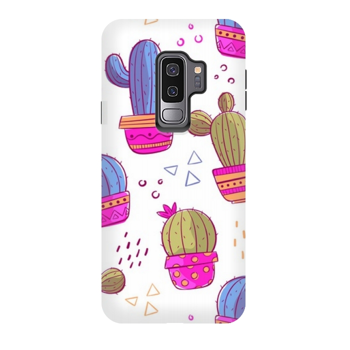 Galaxy S9 plus StrongFit cactus pattern 45 by MALLIKA