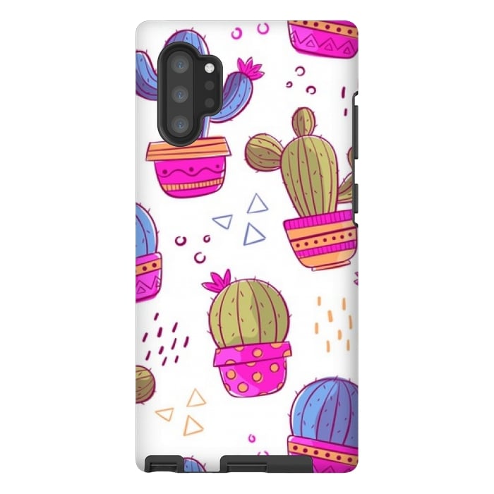 Galaxy Note 10 plus StrongFit cactus pattern 45 by MALLIKA